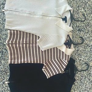 3PC Collared Crop Top || Forever 21 || Size M